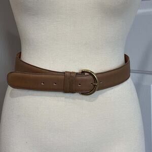 Coach Belt 8500 Leather Putty Brass Buckle 32"
